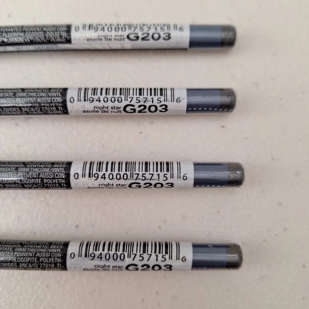 4 Set AVON GLIMMERSTICKS CHROMES EYE LINER - Night Star - G203- New Sealed